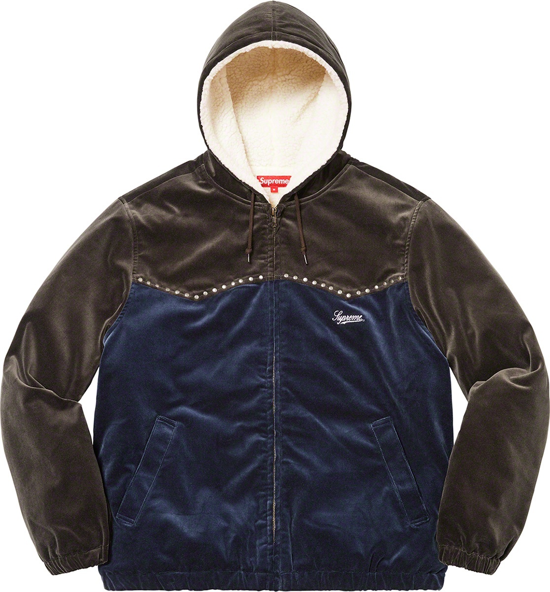 Studded Velvet Hooded Work Jacket view 14